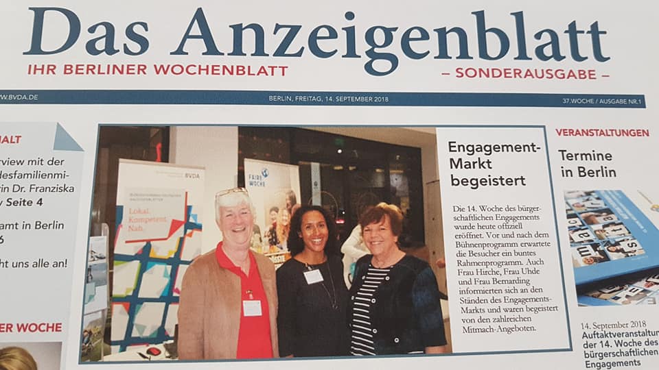 Roswitha Uhde in Berliner Wochenblatt Sonderausgabe 9/2018