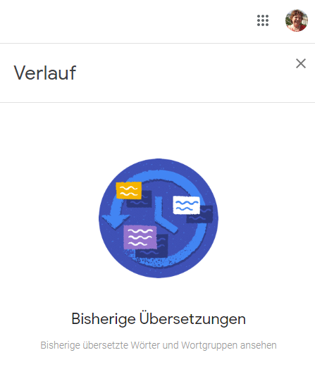 Google Übersetzer Verlauf