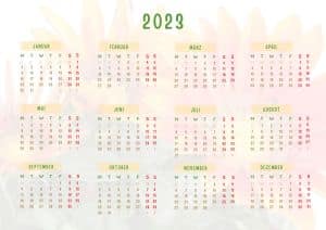 Jahres - Kalender 2023 Blumen Vorschau
